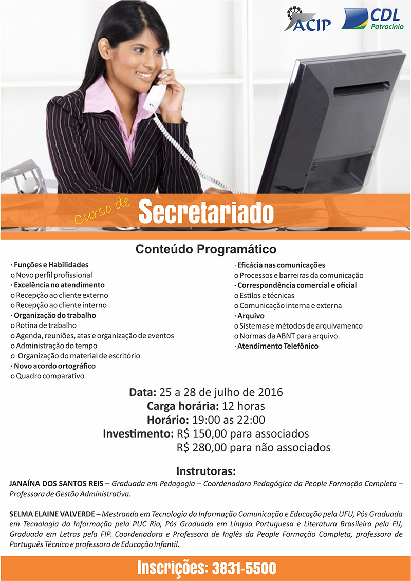 CURSO DE SECRETARIADO