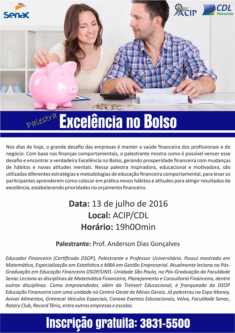 PALESTRA EXCELENCIA NO BOLSO