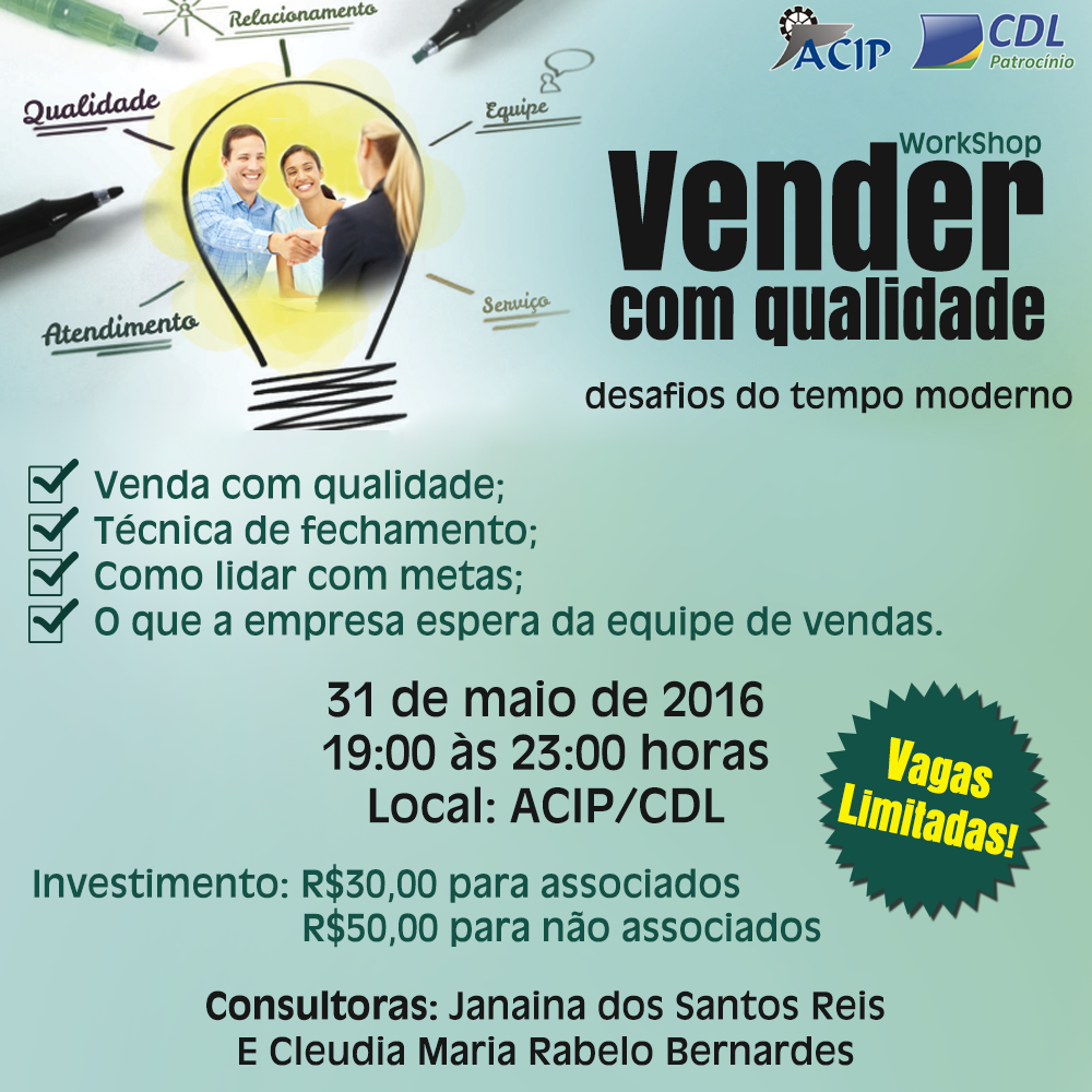 WORKSHOP  VENDER COM QUALIDADE