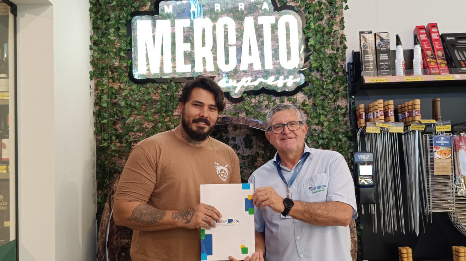 As ACIP/CDL passam a contar com o Marra Mercato, mais um associado que fortalece o comércio local